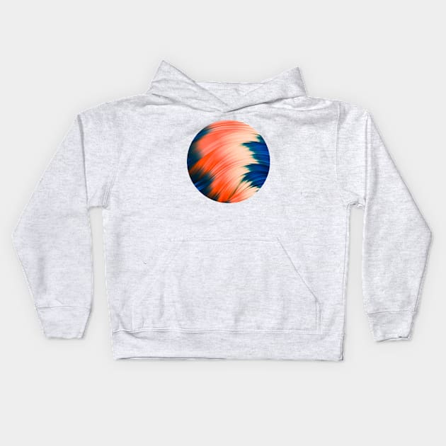 Flow Strands. Wind & Fire. Abstract Strands. Circle Crop Kids Hoodie by love-fi